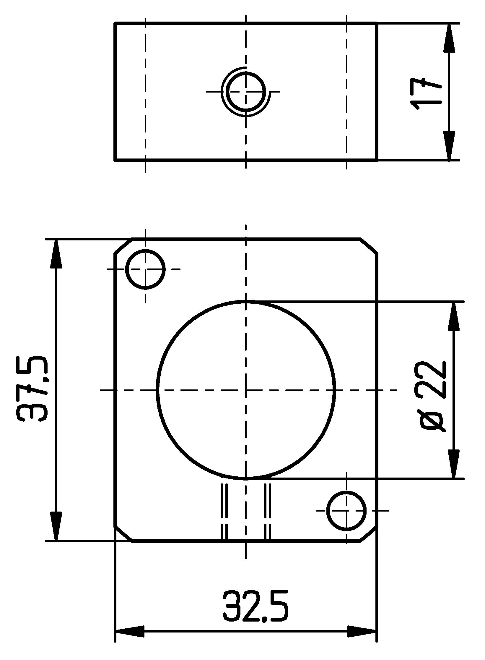 Clamping plate for STAR SW20 rear side with screw clamp shank 22 for machine STAR SW-20/SR-20RIV/SR-38 STAR-KB1-22SW