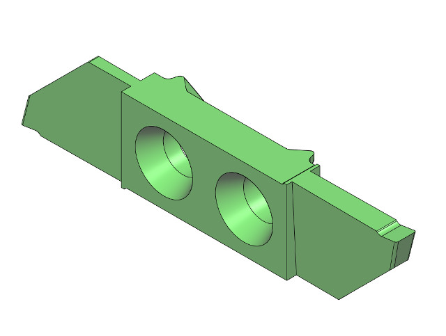 Umgekehrte Abstechplatte 0° mit Spanbrecher und Radius (1056 RP-r)