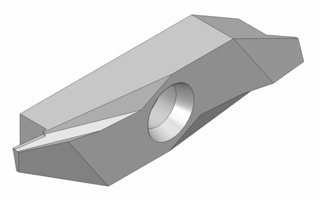 Back turning with "W" chip roller and radius (066 R r)