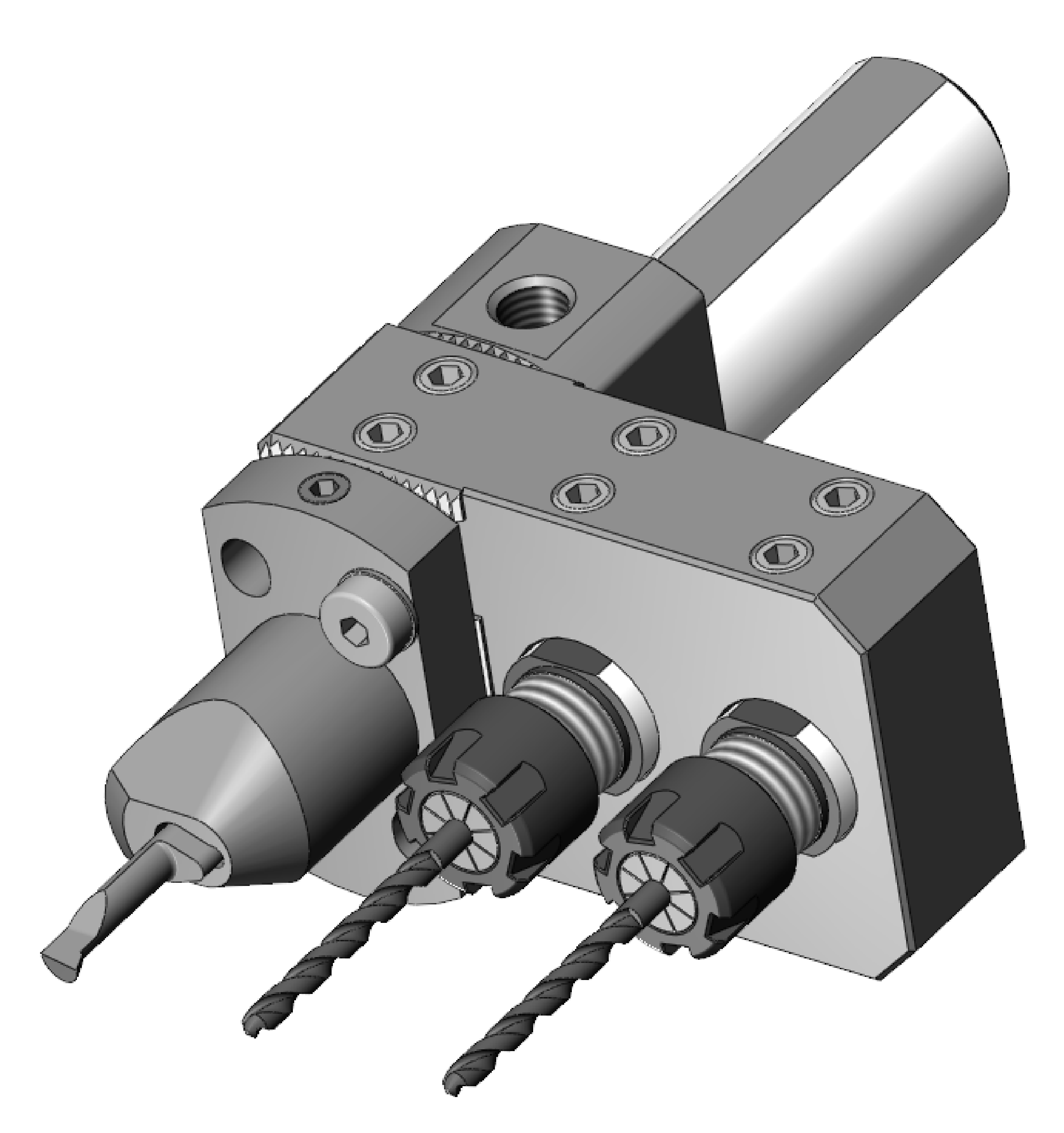 Height adjustable system;triple holder for collet holder EM111620