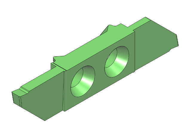 Abstechplatte 0° mit Spanbrecher und Radius (1051 RP-r)