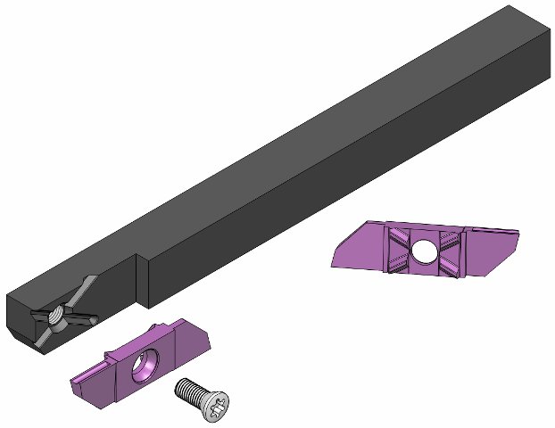 Abstechplatten für 8 x 8 Werkzeughalter / RECHTS / LINKS