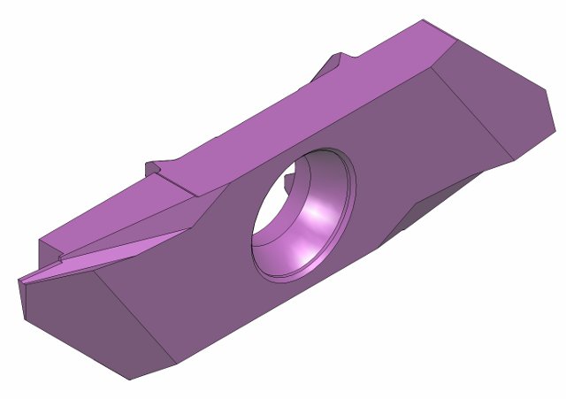 Einstechen-Drehen 1° mit "W" Spanroller (866 R)