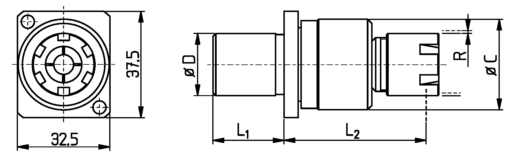 Pendelhalter einstellbar,schlanke Bauform ER16 Schaft=22 Schaftlänge=25 mit Mutter ER16M für Maschine STAR SW-20/SR-20RIV/SR-38