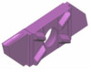 Umgekehrte Abstechplatte 12° mit Spanroller und Radius (853RXb-r)