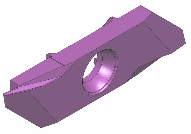 Einstechen-Drehen 1° mit "W" Spanroller und Radius (866 R r)