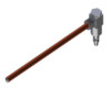 Winkelstecker mit Rohr, verdrehgesichert